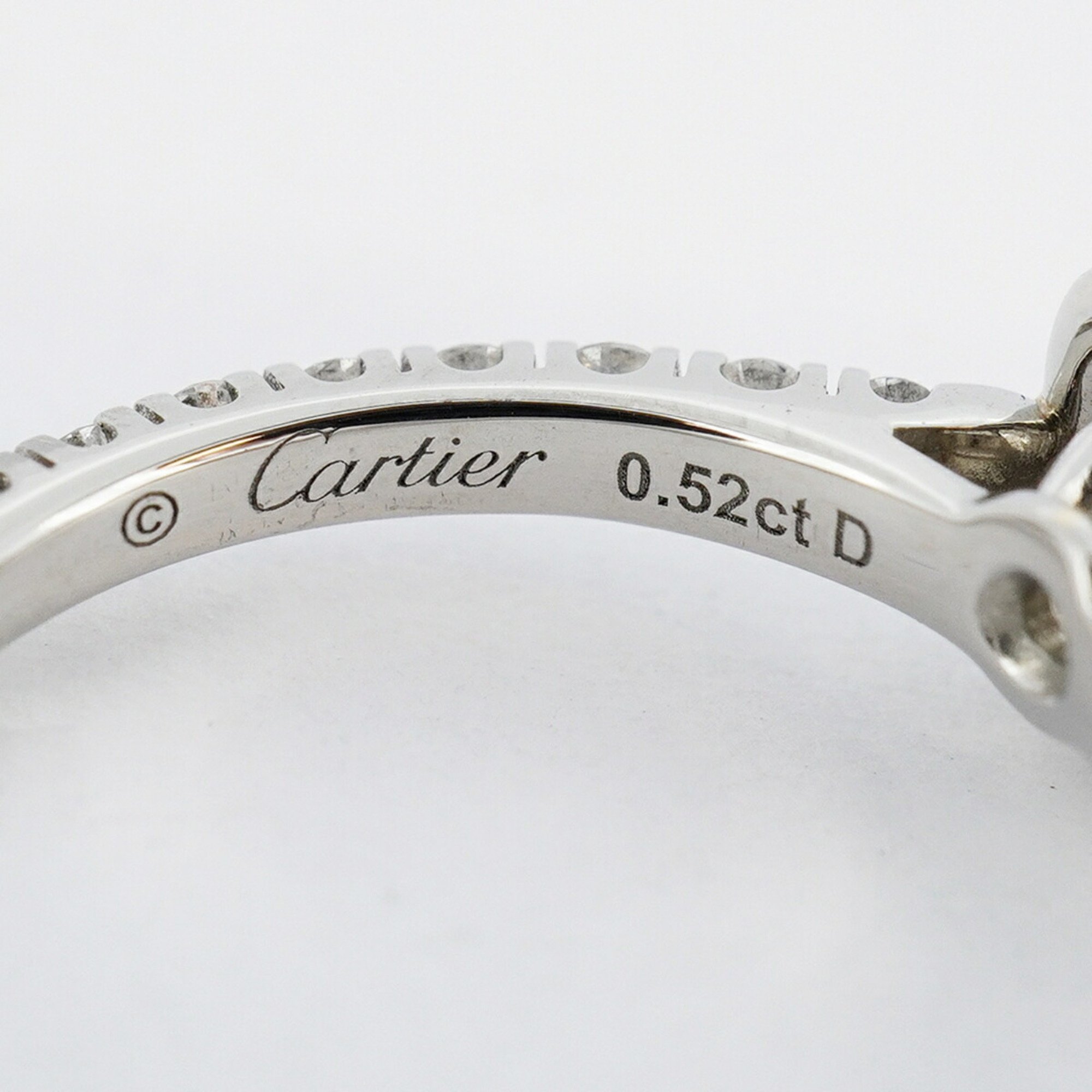 Cartier Solitaire Destine Half Eternity Ring Diamond 0.52ct Size 10 Ladies