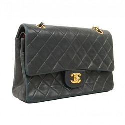 Chanel Shoulder Bag Matelasse Lambskin Black Women's