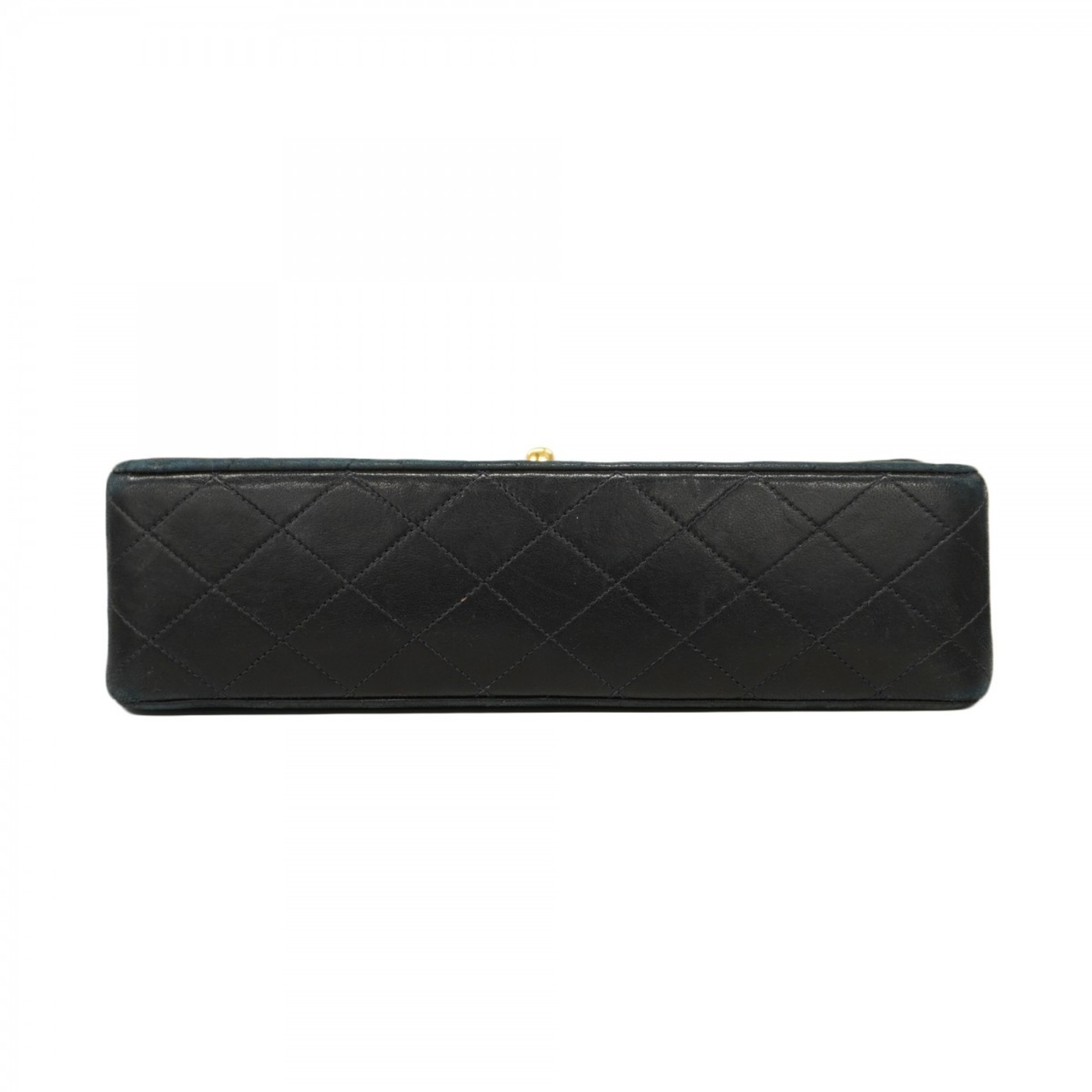 Chanel Shoulder Bag Matelasse Lambskin Black Women's