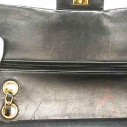 Chanel Shoulder Bag Matelasse Lambskin Black Women's