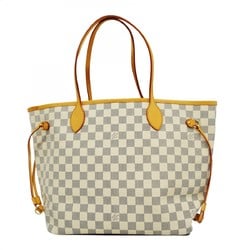 Louis Vuitton Tote Bag Damier Azur Neverfull MM N51107 White Women's