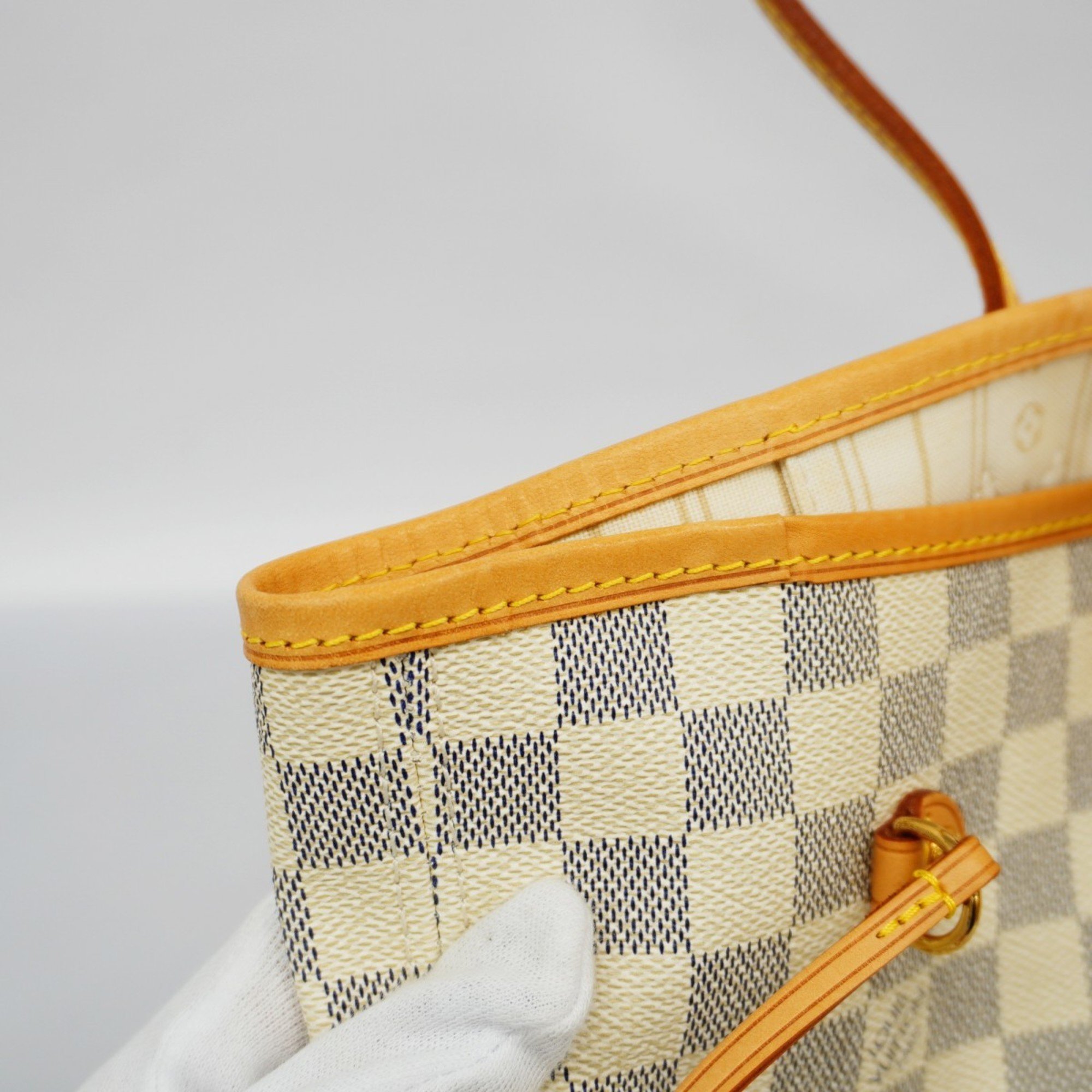 Louis Vuitton Tote Bag Damier Azur Neverfull MM N51107 White Women's