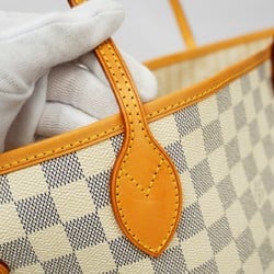 Louis Vuitton Tote Bag Damier Azur Neverfull MM N51107 White Women's