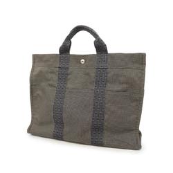 Hermes Tote Bag Air Line MM Canvas Grey Women's