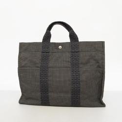 Hermes Tote Bag Air Line MM Canvas Grey Women's