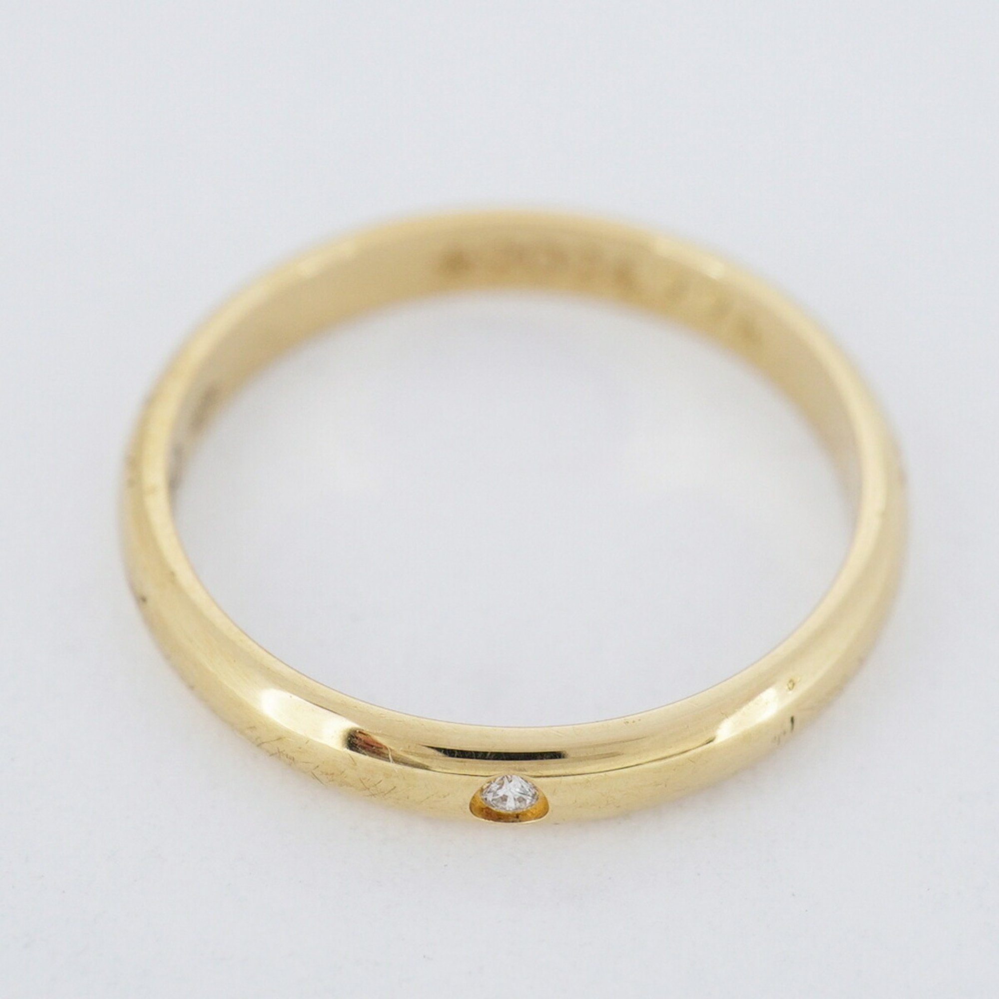 Cartier Ring Classic Wedding 1PD Diamond K18YG Yellow Gold Size 10 Ladies