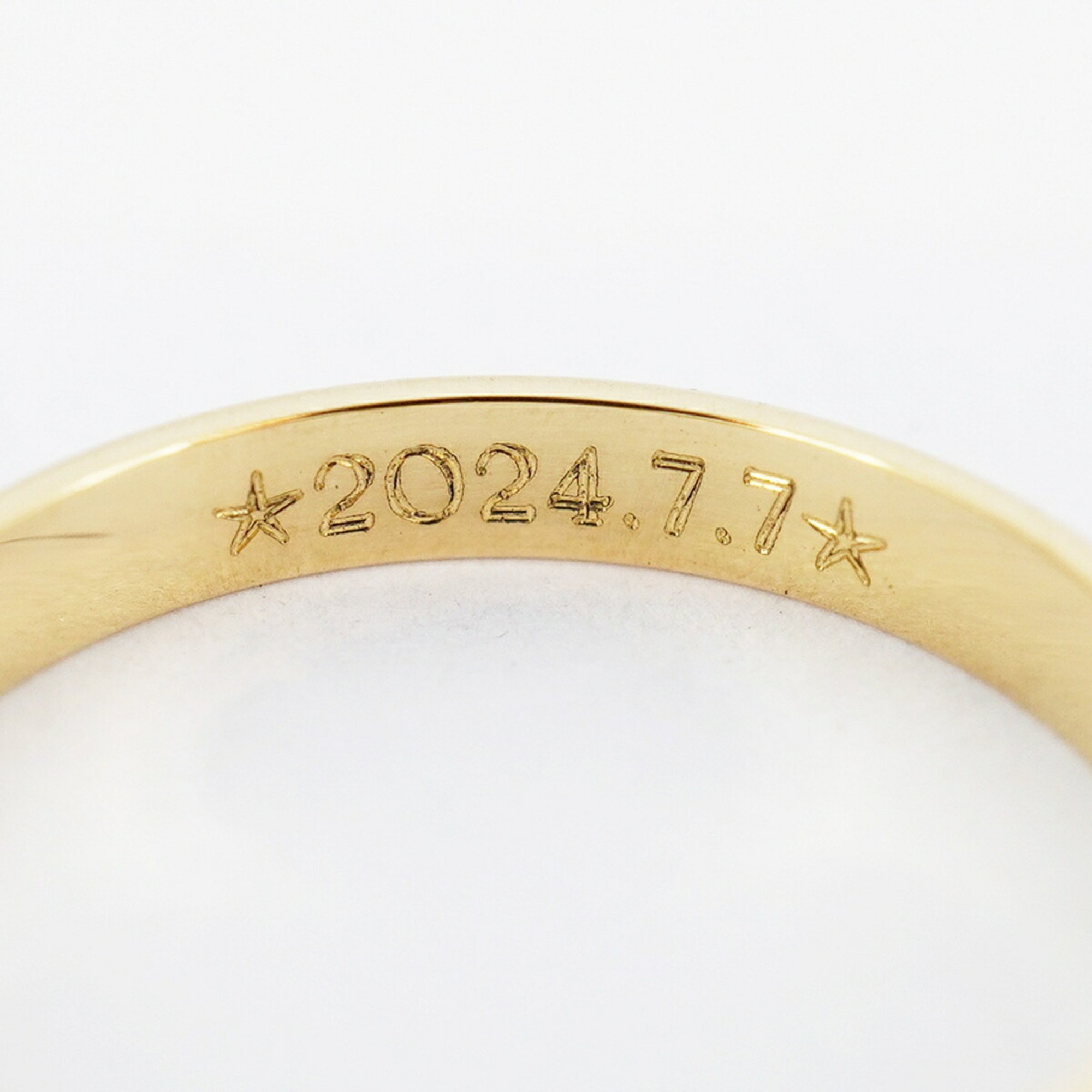 Cartier Ring Classic Wedding 1PD Diamond K18YG Yellow Gold Size 10 Ladies