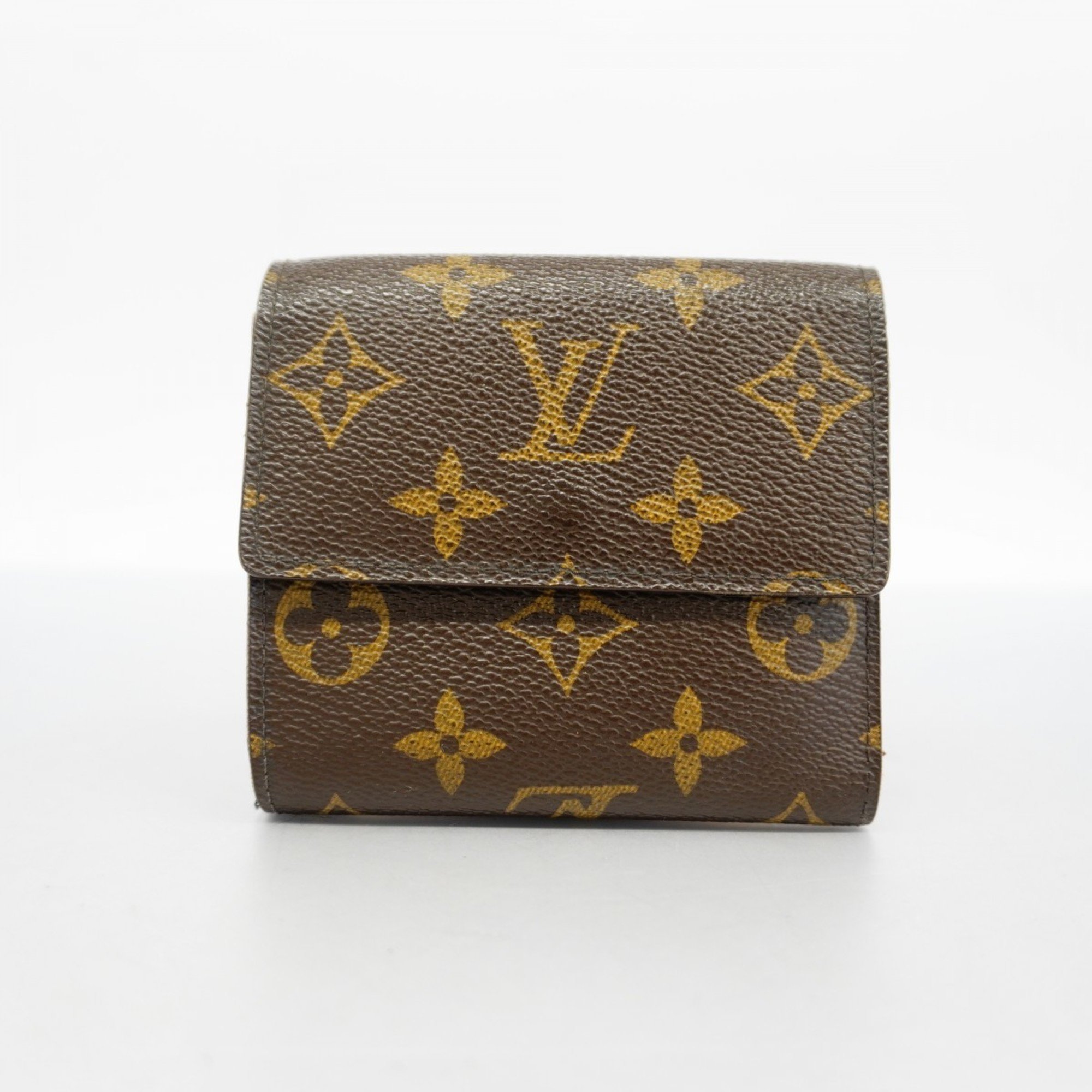 Louis Vuitton Tri-fold Wallet Monogram Portefeuille Elise M61654 Brown Men's Women's