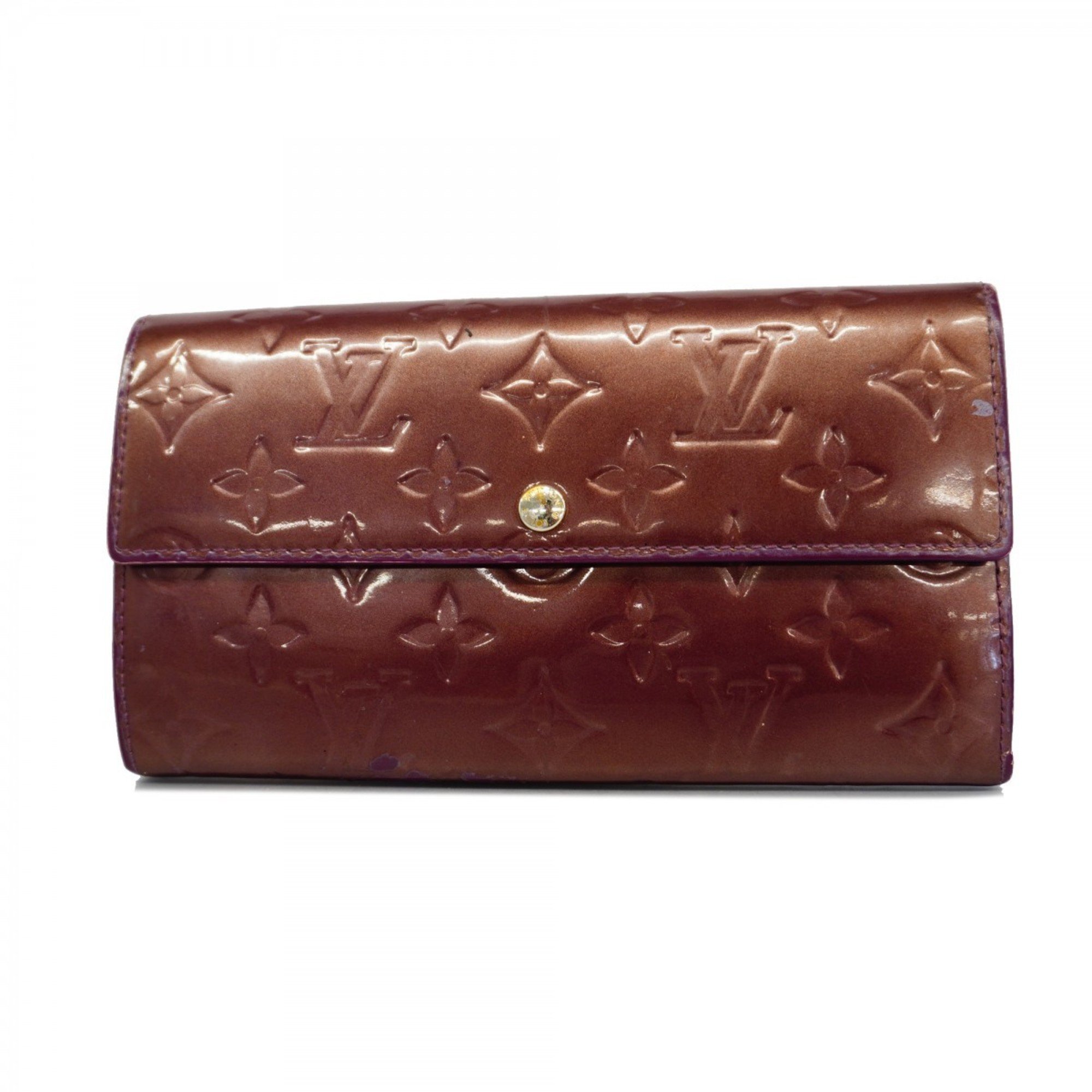 Louis Vuitton Long Wallet Vernis Portefeuille Sarah M93577 Violette Ladies