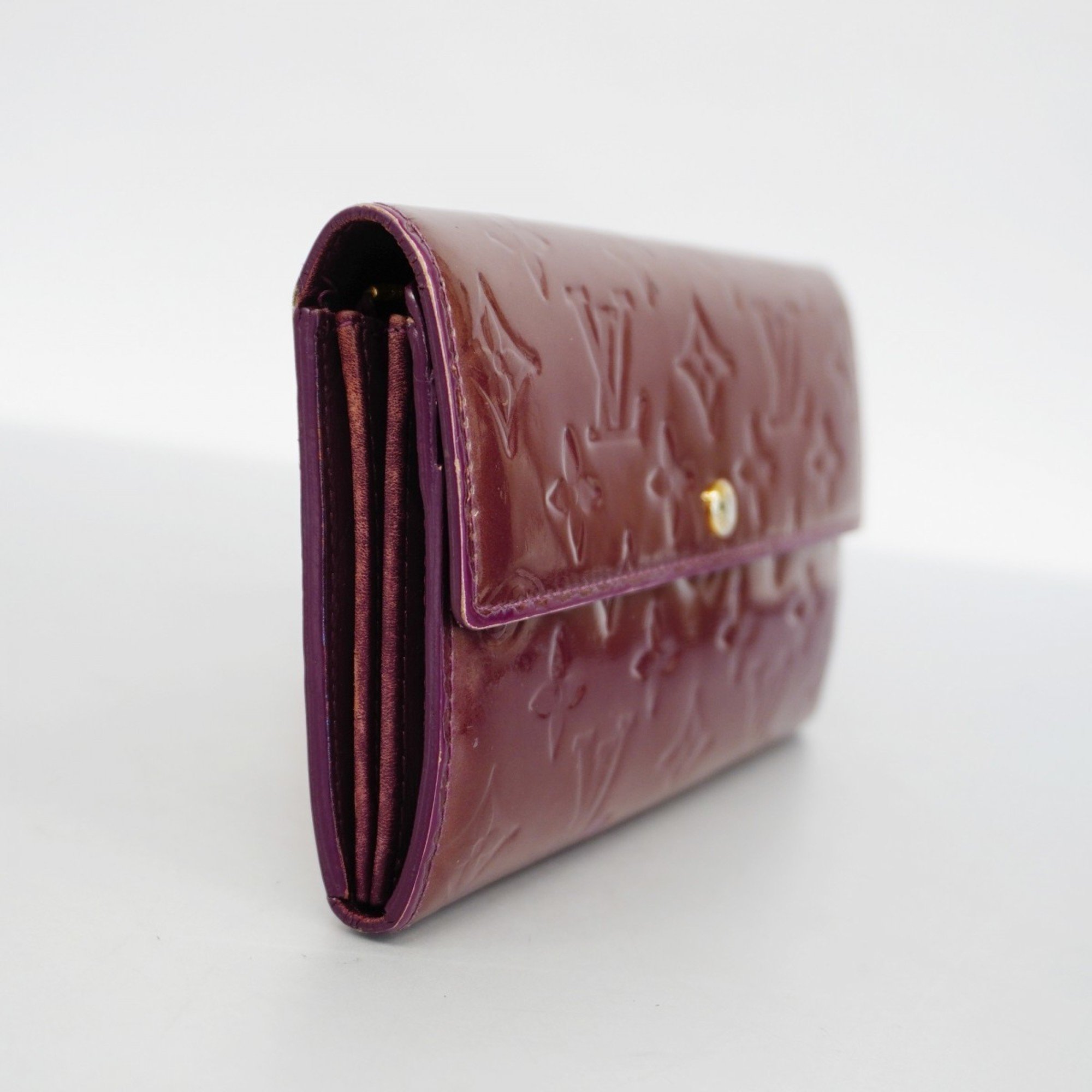 Louis Vuitton Long Wallet Vernis Portefeuille Sarah M93577 Violette Ladies