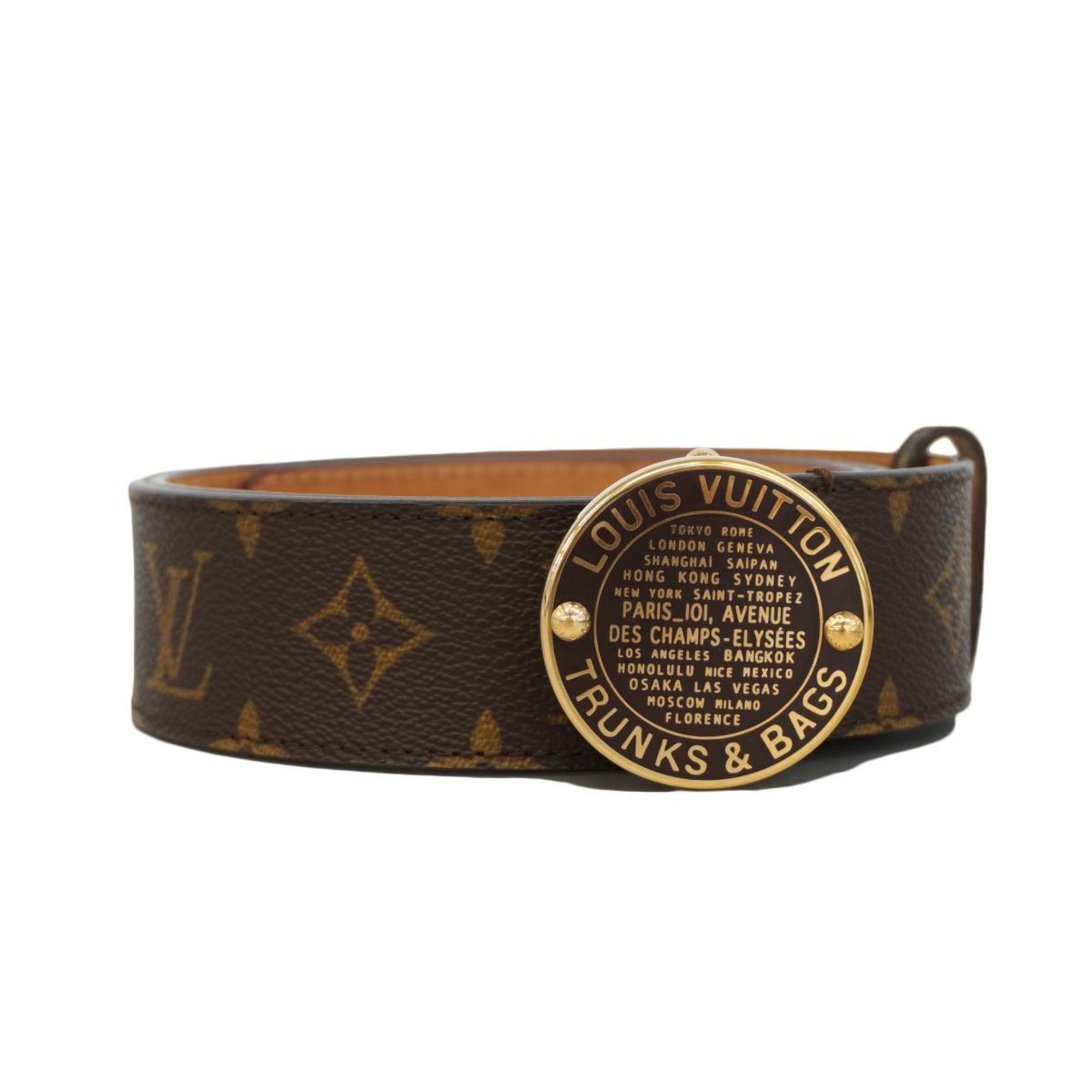 Louis Vuitton Belt Monogram Santur T&B M6975W Brown Men's