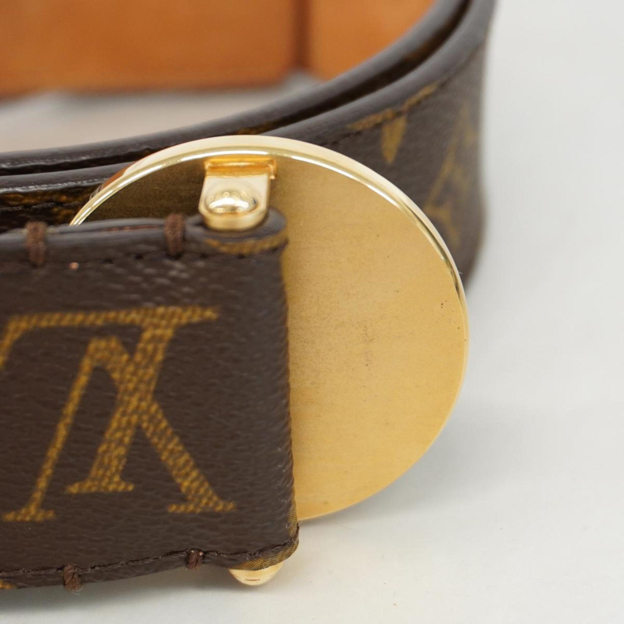 Louis Vuitton Belt Monogram Santur T&B M6975W Brown Men's