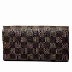 Louis Vuitton Damier Portefeuille Sarah N63179 Trunk Motif Long Wallet Bi-fold for Women