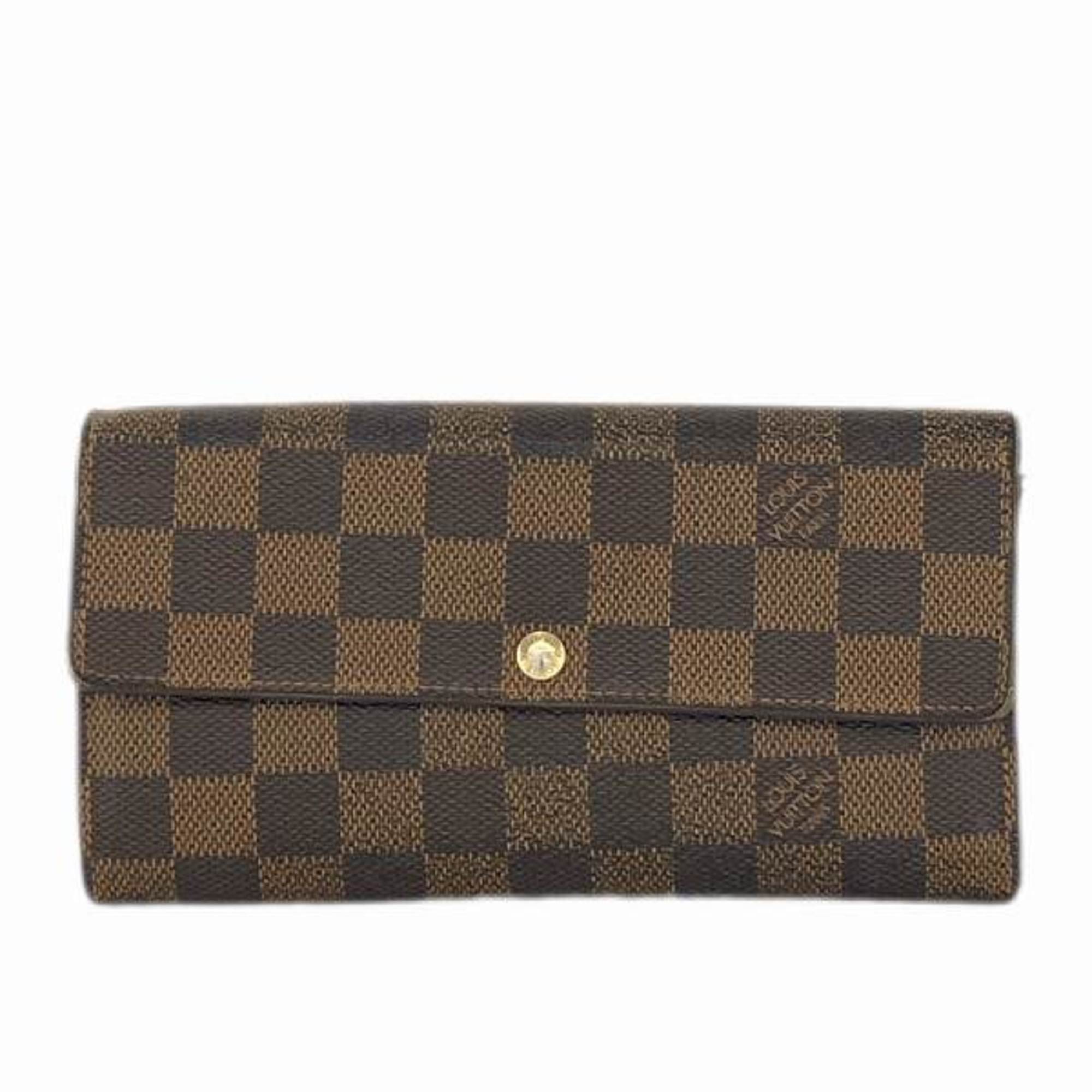 Louis Vuitton Damier Portefeuille Sarah N61734 Long Wallet Bi-fold Men's Women's