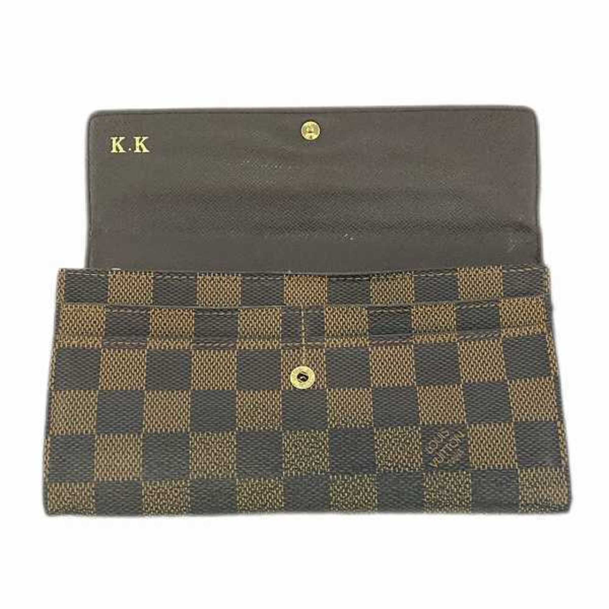 Louis Vuitton Damier Portefeuille Sarah N61734 Long Wallet Bi-fold Men's Women's