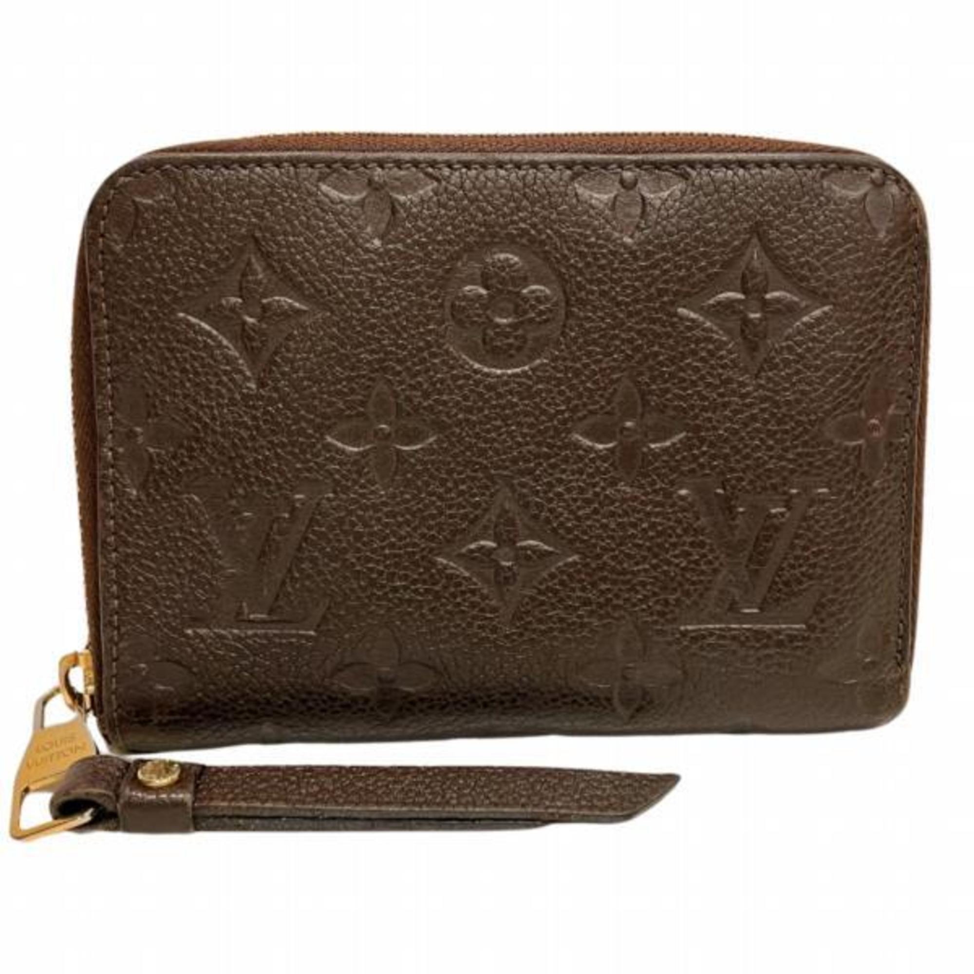 Louis Vuitton Monogram Empreinte Portefeuille Secrete Compact M60386 Round Bi-fold Wallet for Men and Women