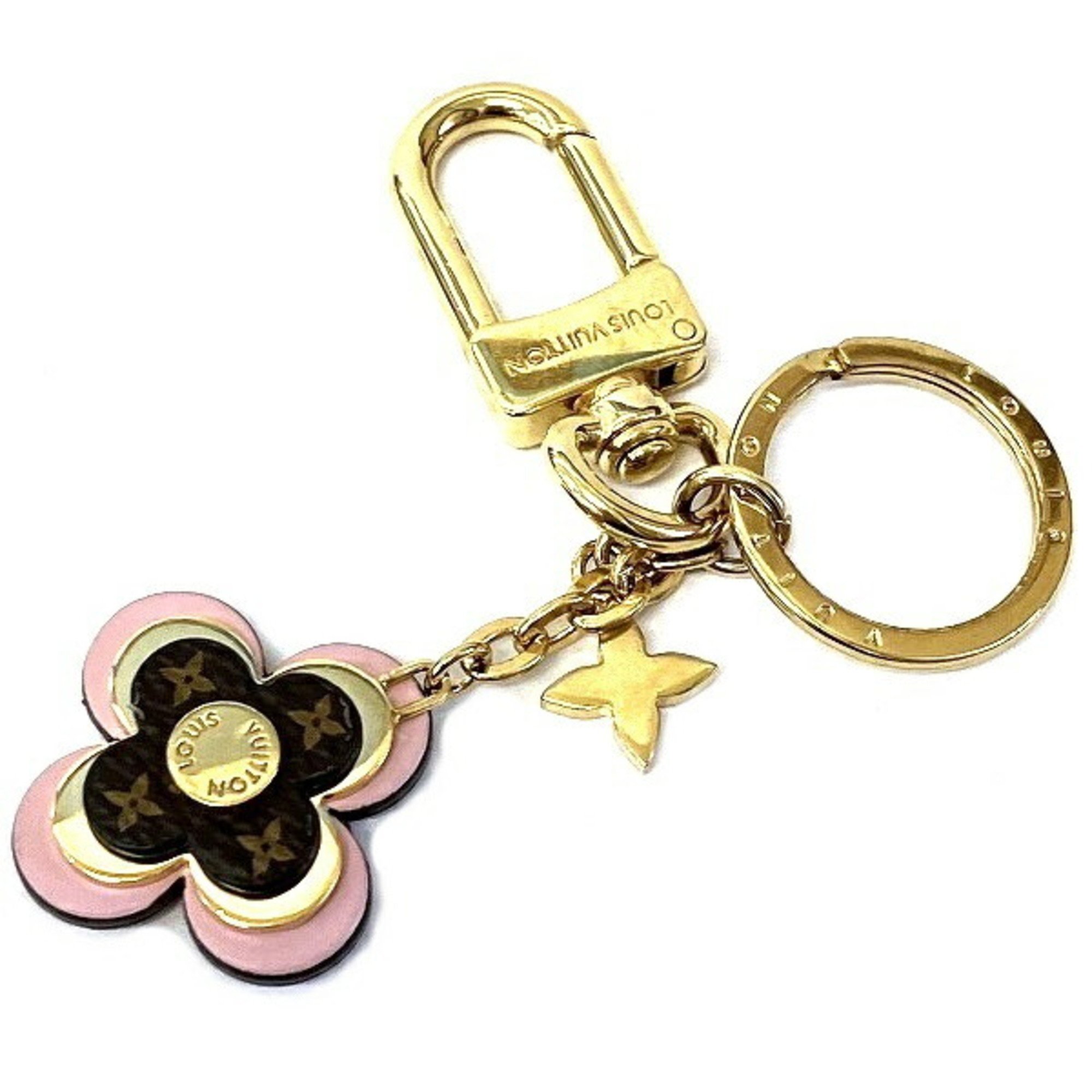 Louis Vuitton Porto Cle Blooming Flower BB M63085 Bag Charm Key Ring Accessory Holder Women's