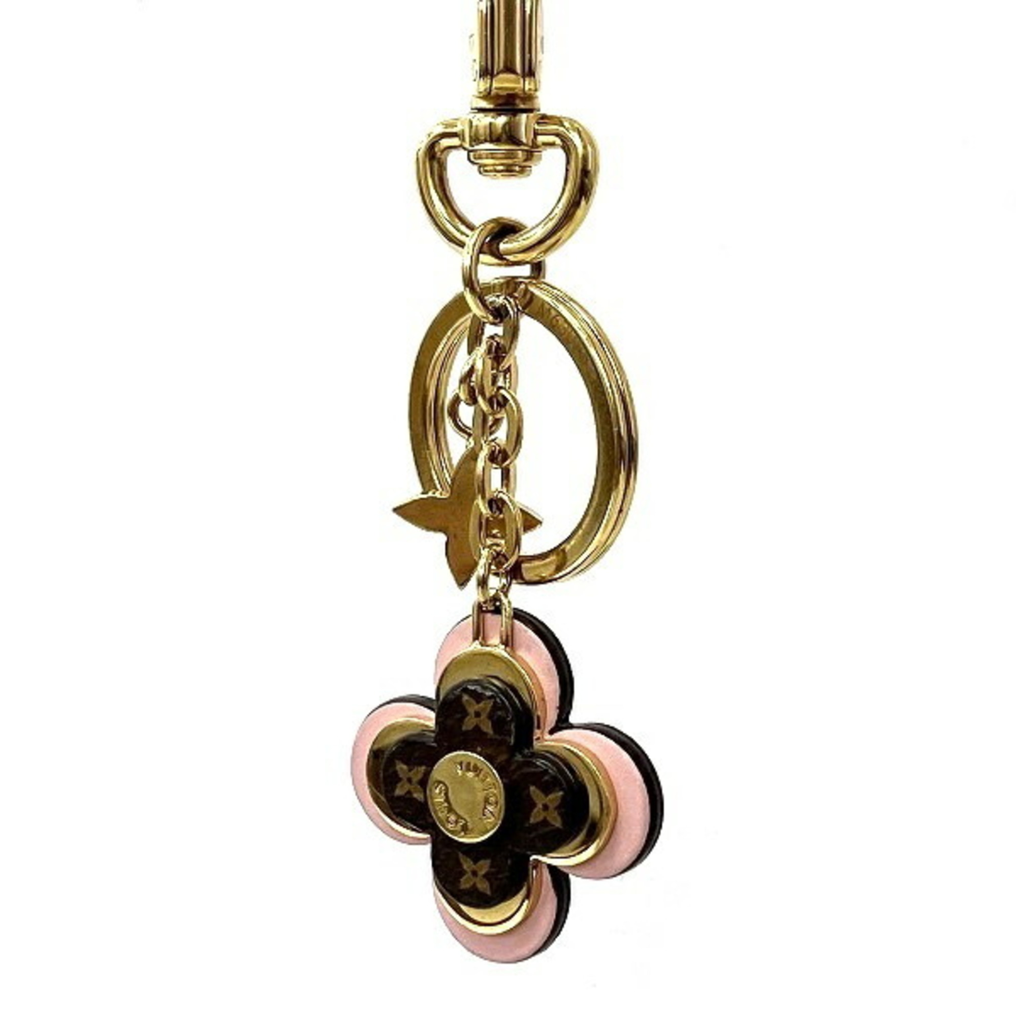 Louis Vuitton Porto Cle Blooming Flower BB M63085 Bag Charm Key Ring Accessory Holder Women's