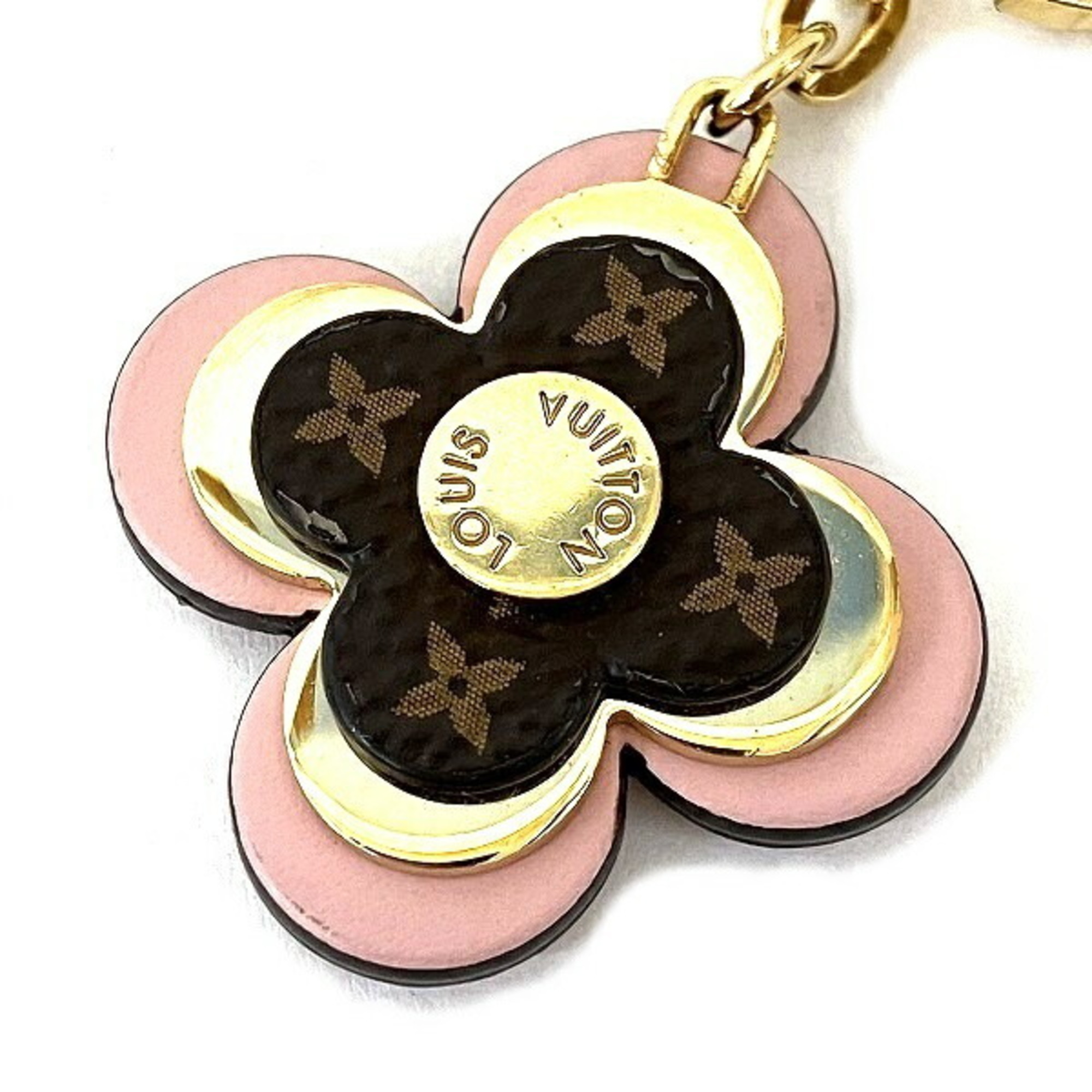 Louis Vuitton Porto Cle Blooming Flower BB M63085 Bag Charm Key Ring Accessory Holder Women's