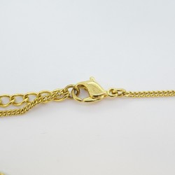 Christian Dior Necklace Rhinestone GP Plated Gold Ladies