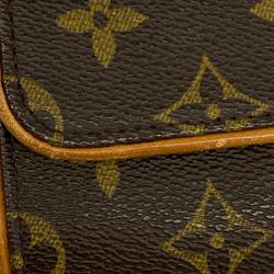 Louis Vuitton Shoulder Bag Monogram Pochette Twin GM M51852 Brown Women's