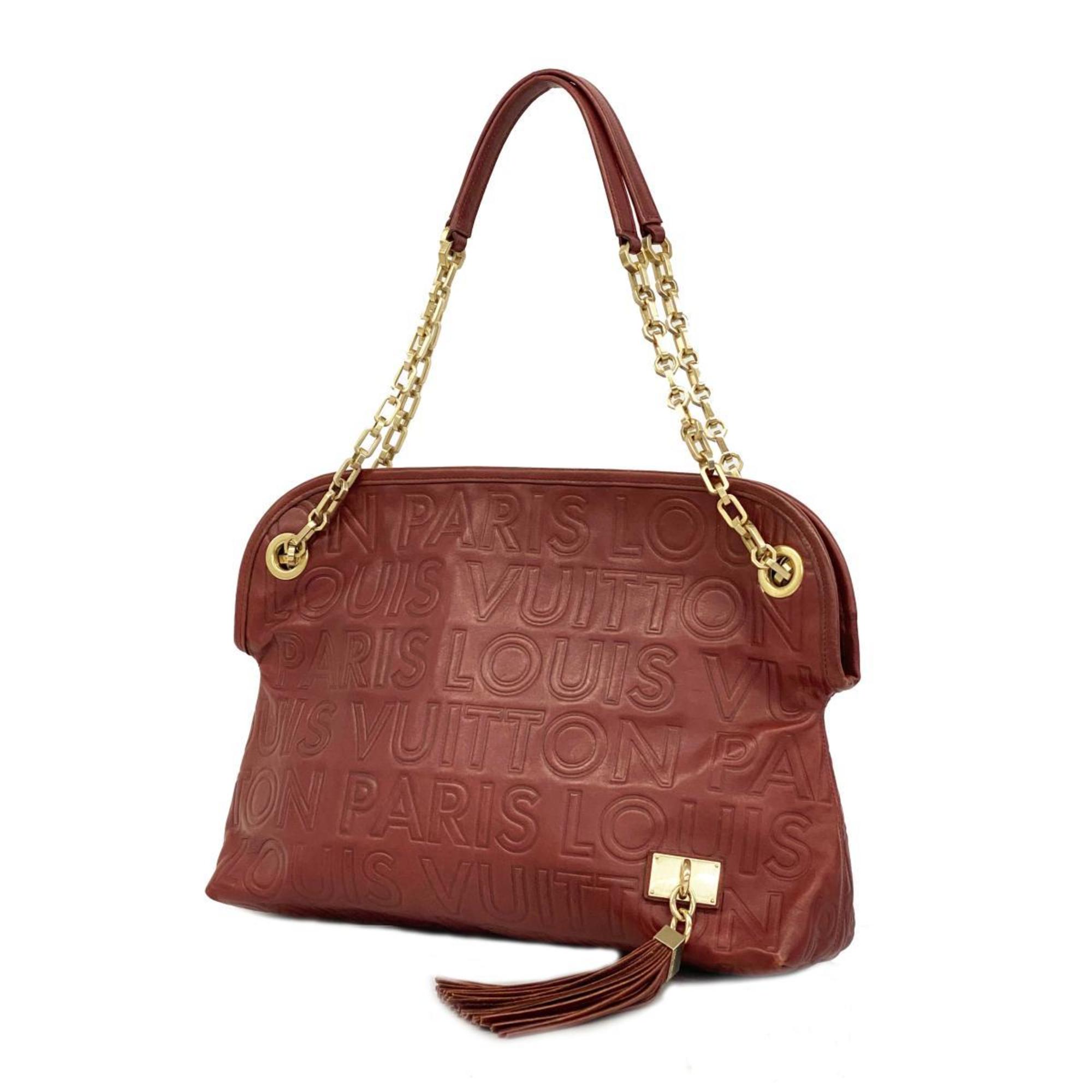 Louis Vuitton Shoulder Bag Paris Souple Wish M95830 Bordeaux Ladies