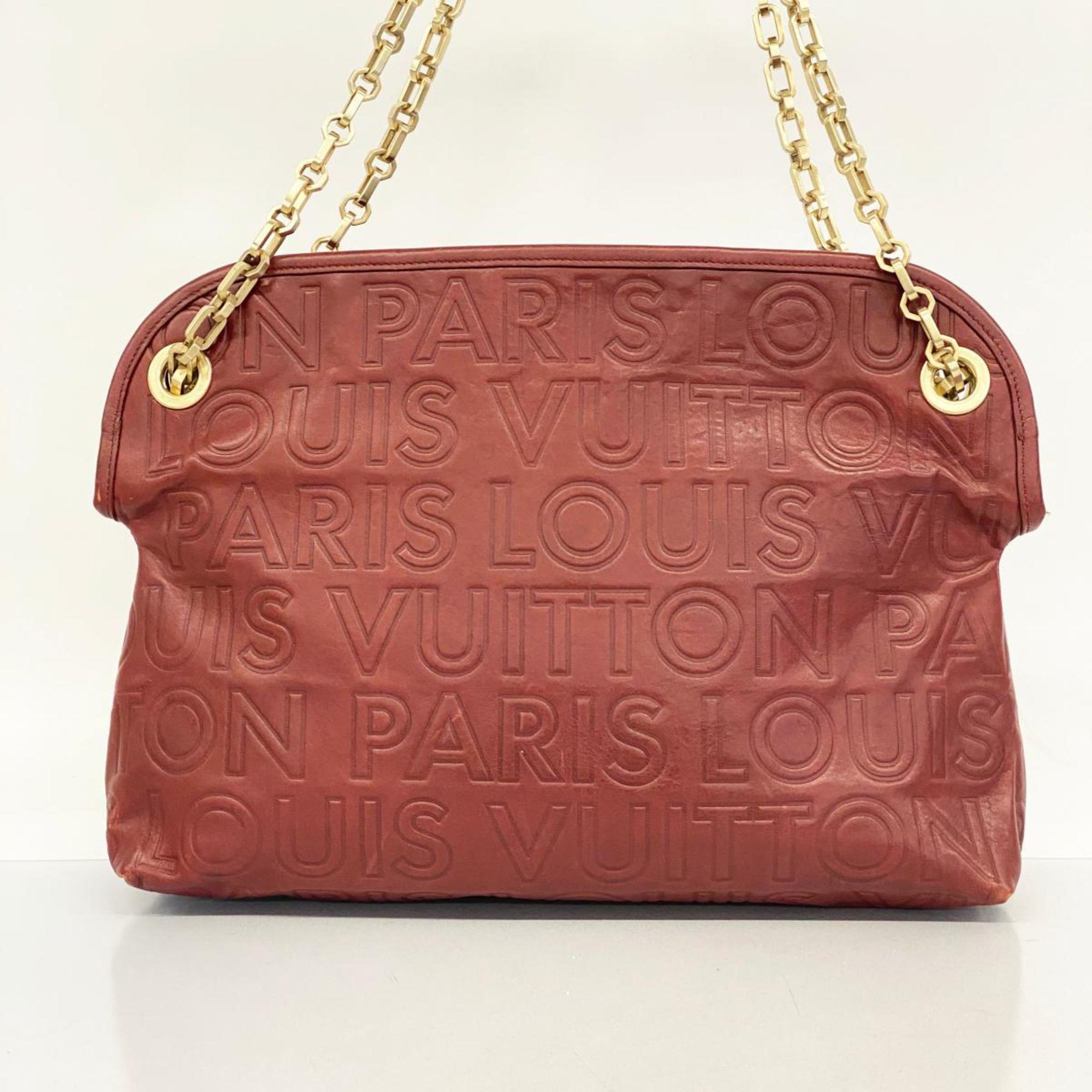 Louis Vuitton Shoulder Bag Paris Souple Wish M95830 Bordeaux Ladies