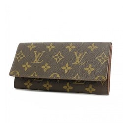 Louis Vuitton Long Wallet Monogram Porto Circle Bifold M61820 Brown Men's Women's