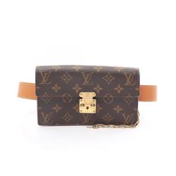 Louis Vuitton S-Lock Belt Pouch PM Monogram Waist Bag Body Coated Canvas Leather Women's Brown M44667