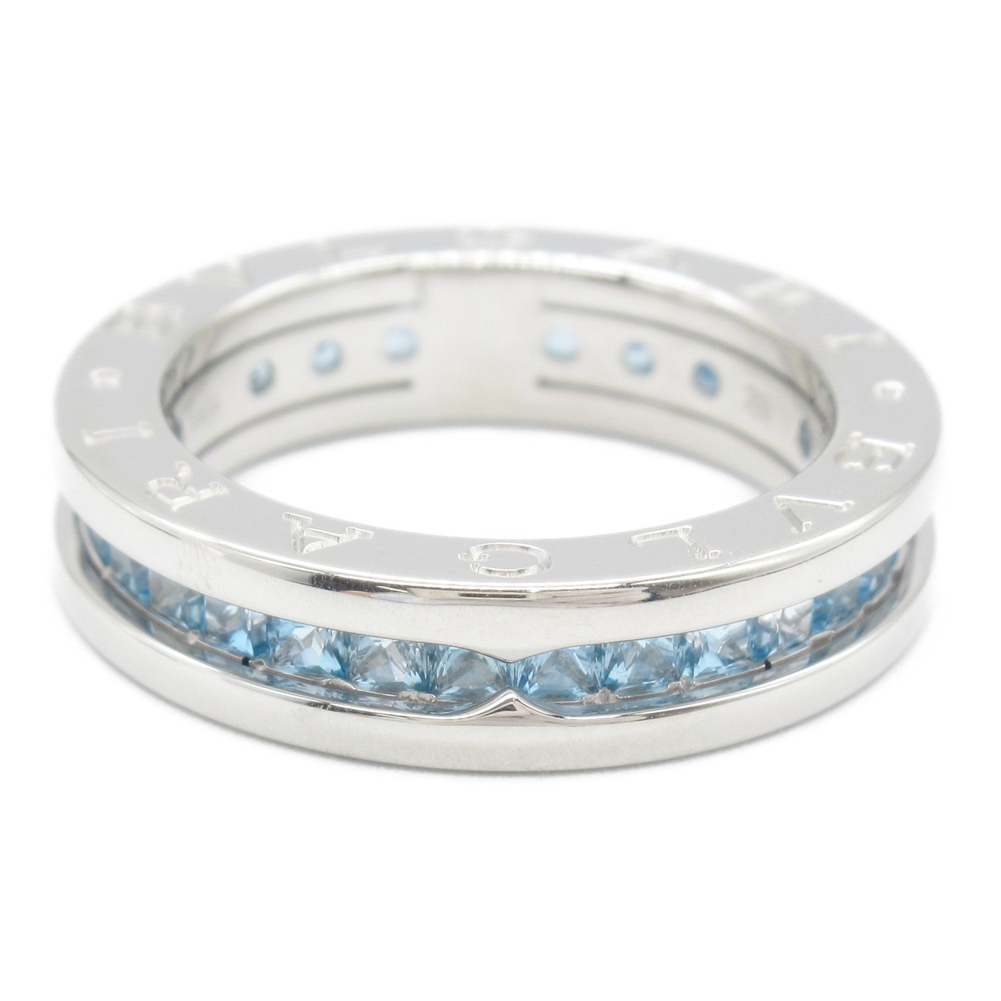 BVLGARI B-zero1 Ring XS Size K18WG (White Gold) Blue Topaz Men's Women's