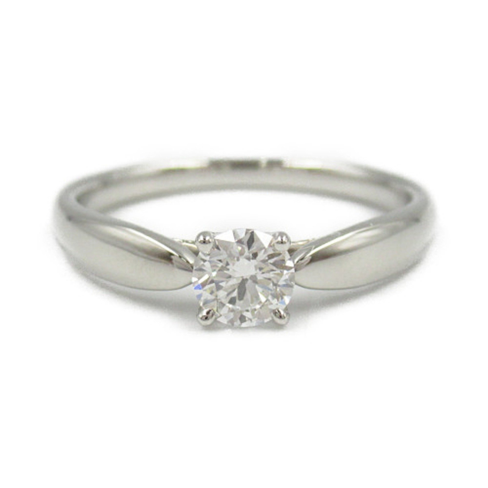 Tiffany & Co. Solitaire Ring, Pt950 Platinum, Diamond, Women's, Clear