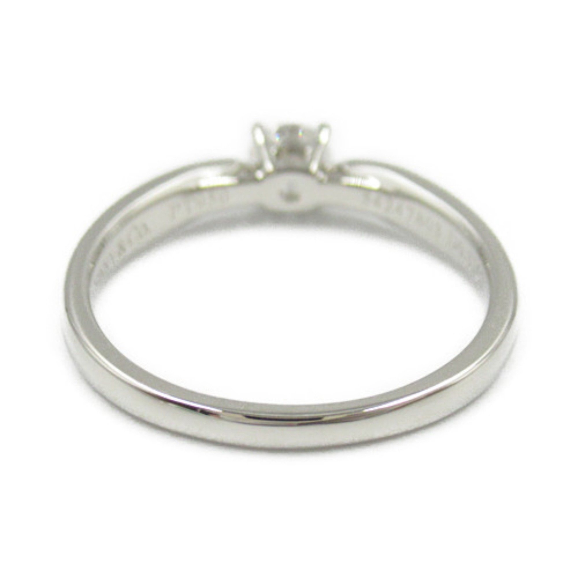 Tiffany & Co. Solitaire Ring, Pt950 Platinum, Diamond, Women's, Clear