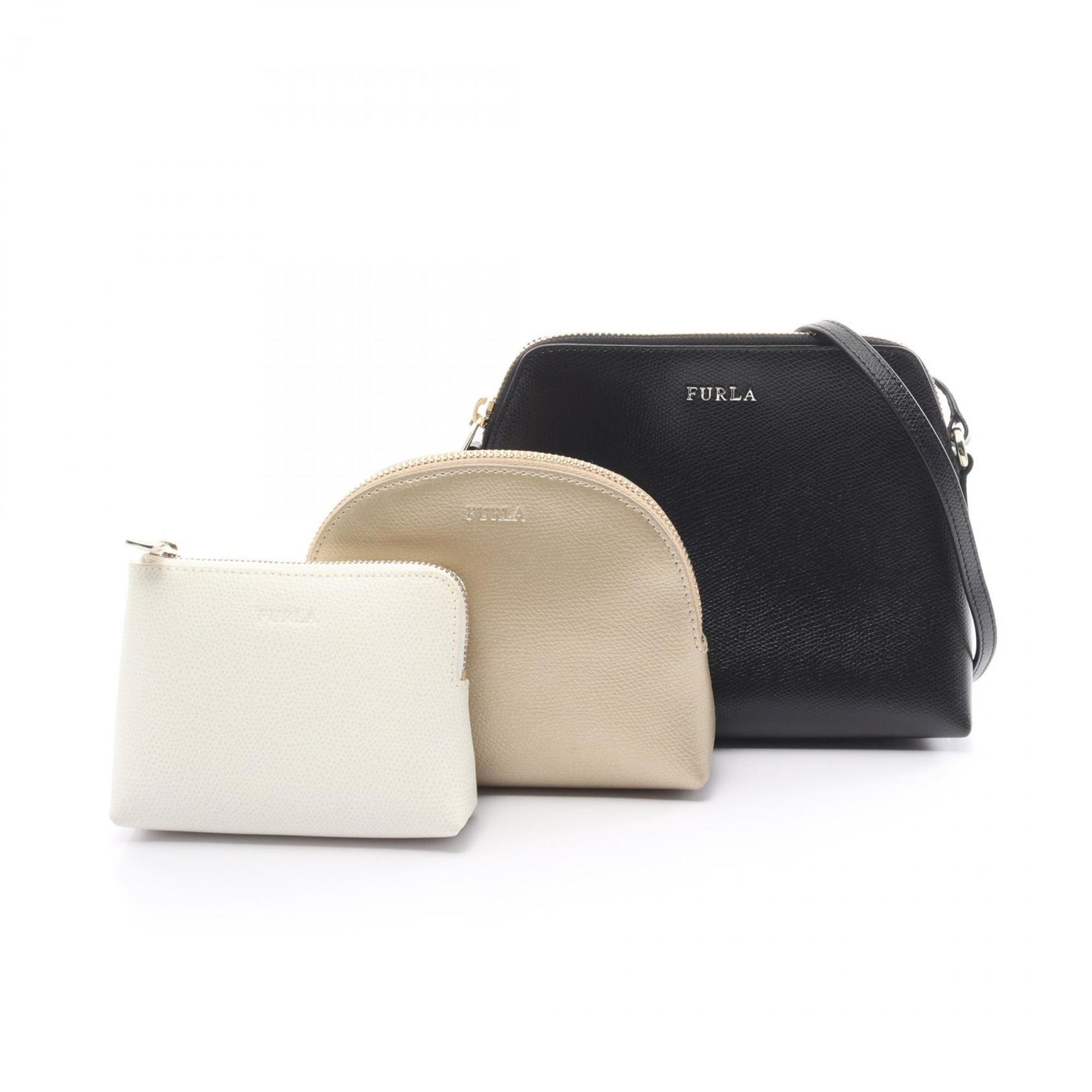 Furla Shoulder Bag Leather Women's Black