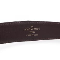 LOUIS VUITTON Santur Classic Belt Clothing Leather Taiga Men's Bordeaux M6841