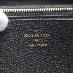 Louis Vuitton LOUIS VUITTON Zippy Wallet Bicolor Round Long Leather Monogram Empreinte Women's Black Beige M80481