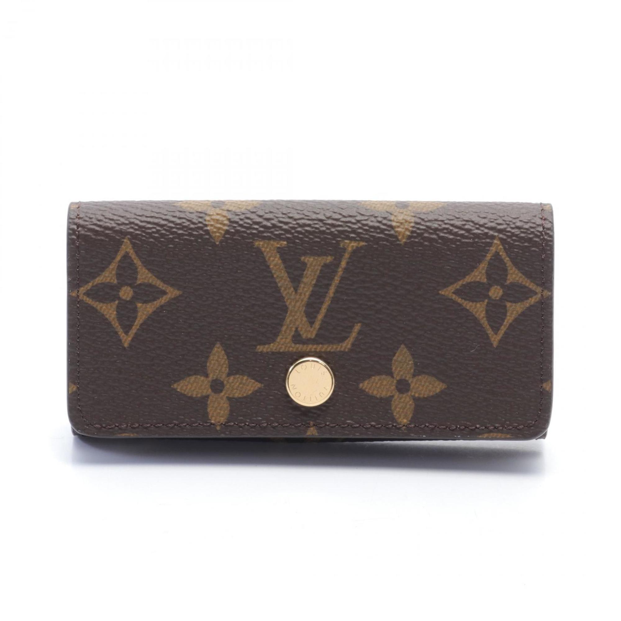 Louis Vuitton LOUIS VUITTON Multicle 4 Monogram Key Case Coated Canvas Women's Brown M69517