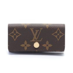 Louis Vuitton LOUIS VUITTON Multicle 4 Monogram Key Case Coated Canvas Women's Brown M69517