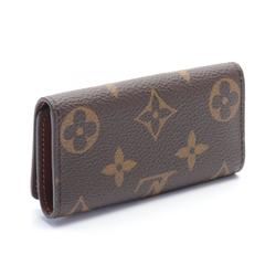 Louis Vuitton LOUIS VUITTON Multicle 4 Monogram Key Case Coated Canvas Women's Brown M69517