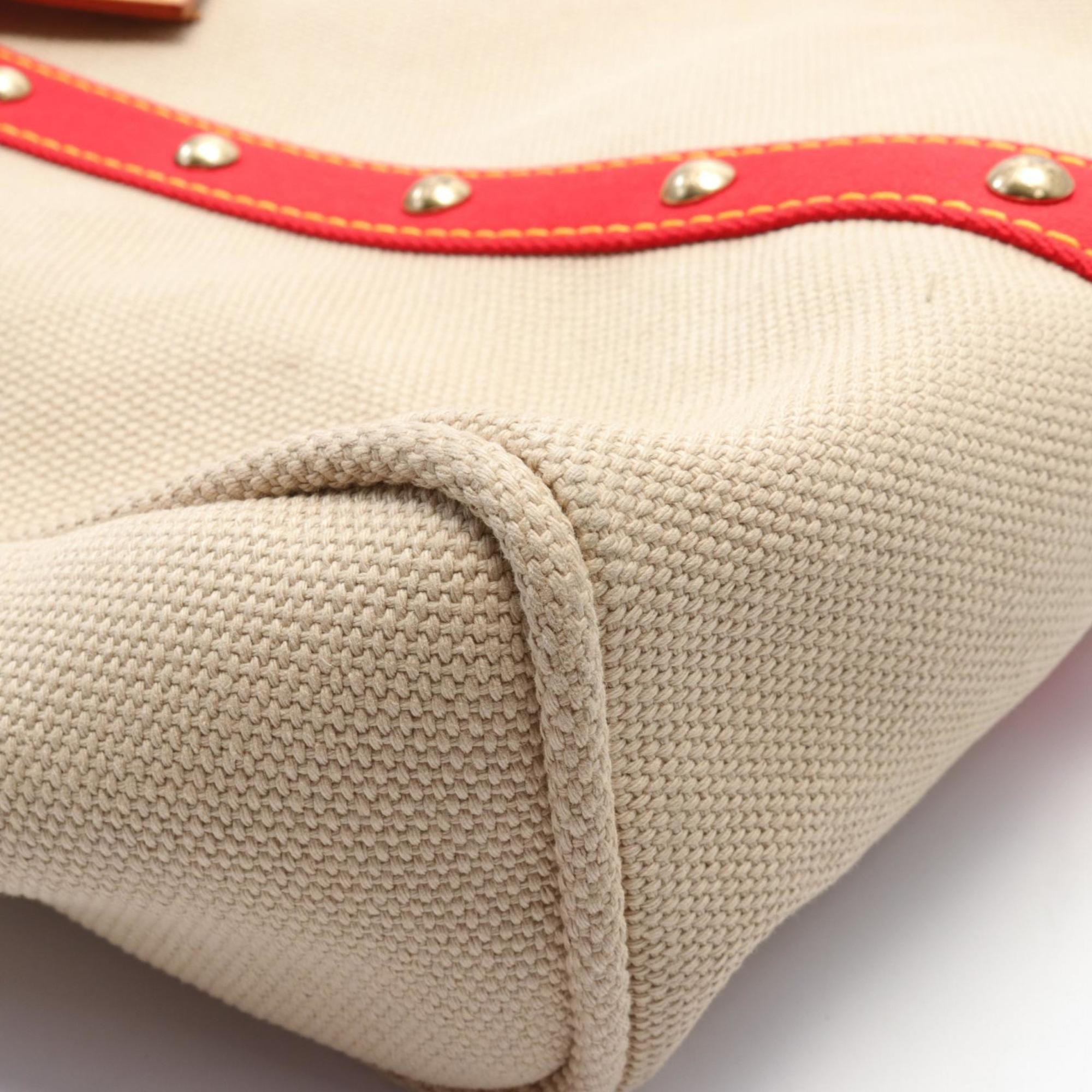 Louis Vuitton LOUIS VUITTON Cabas GM Bag Canvas Antigua Women's Beige Red M40032