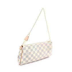 Louis Vuitton Eva Damier Azur Handbag Bag Coated Canvas Leather Women's White N55214