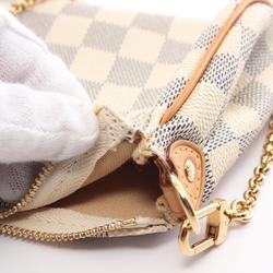 Louis Vuitton Eva Damier Azur Handbag Bag Coated Canvas Leather Women's White N55214