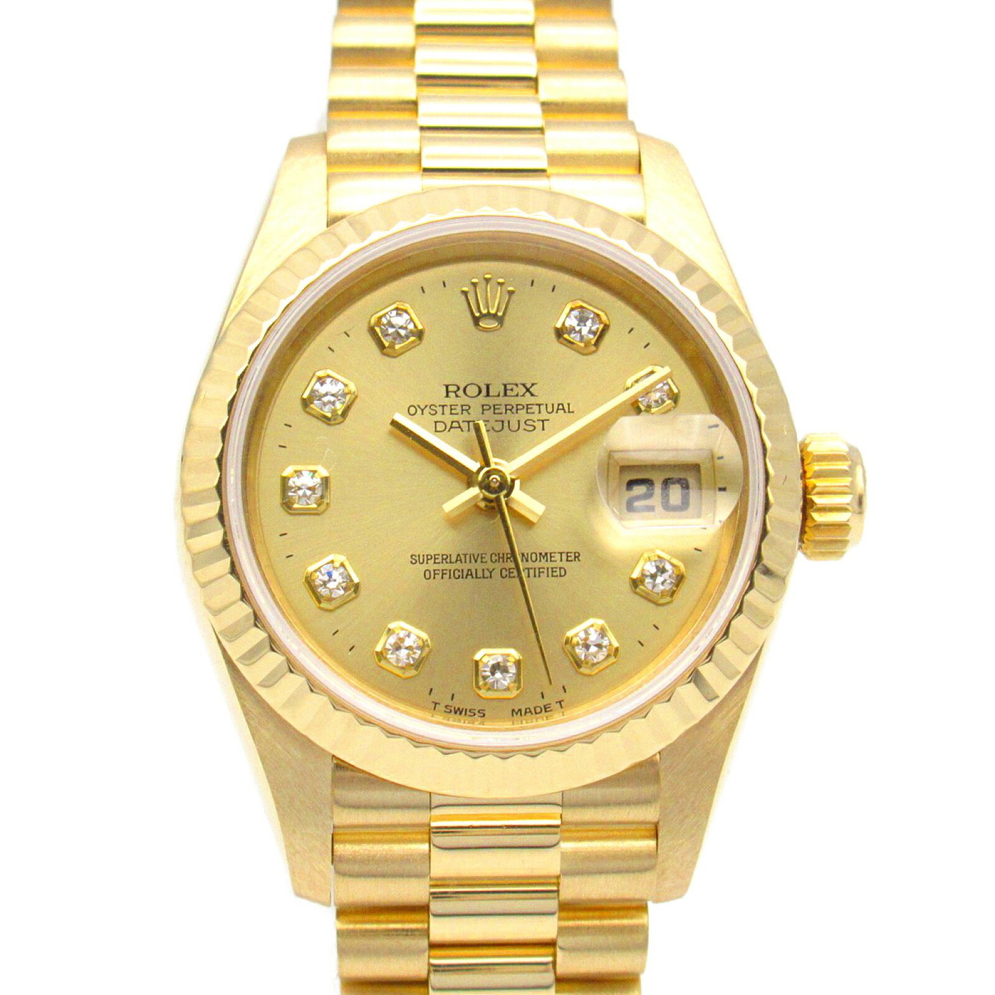 Rolex ROLEX Datejust 10P Diamond W Series Wristwatch Stainless Steel K18 (Yellow Gold) Ladies Gold CH NP 69178G