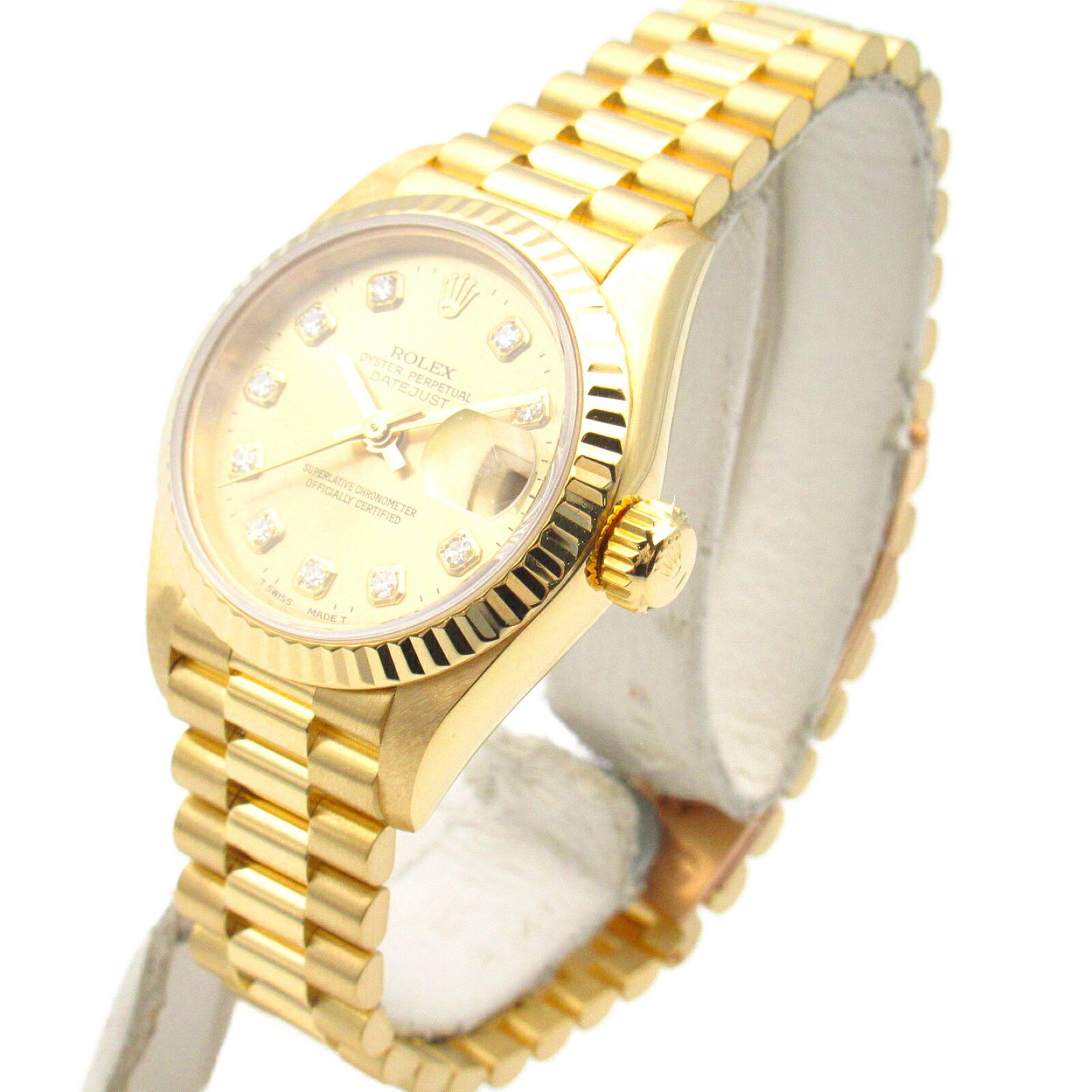 Rolex ROLEX Datejust 10P Diamond W Series Wristwatch Stainless Steel K18 (Yellow Gold) Ladies Gold CH NP 69178G