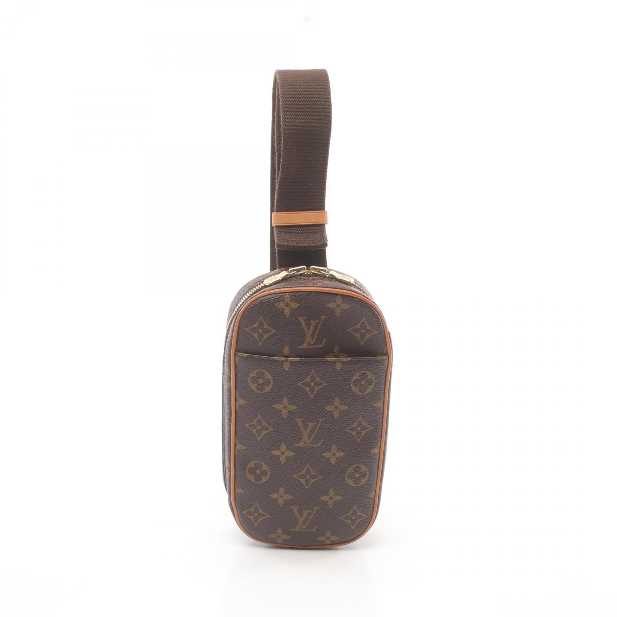 Louis Vuitton LOUIS VUITTON Pochette Ganju Waist Bag Body Coated Canvas Leather Monogram Men's Women's Brown M51870