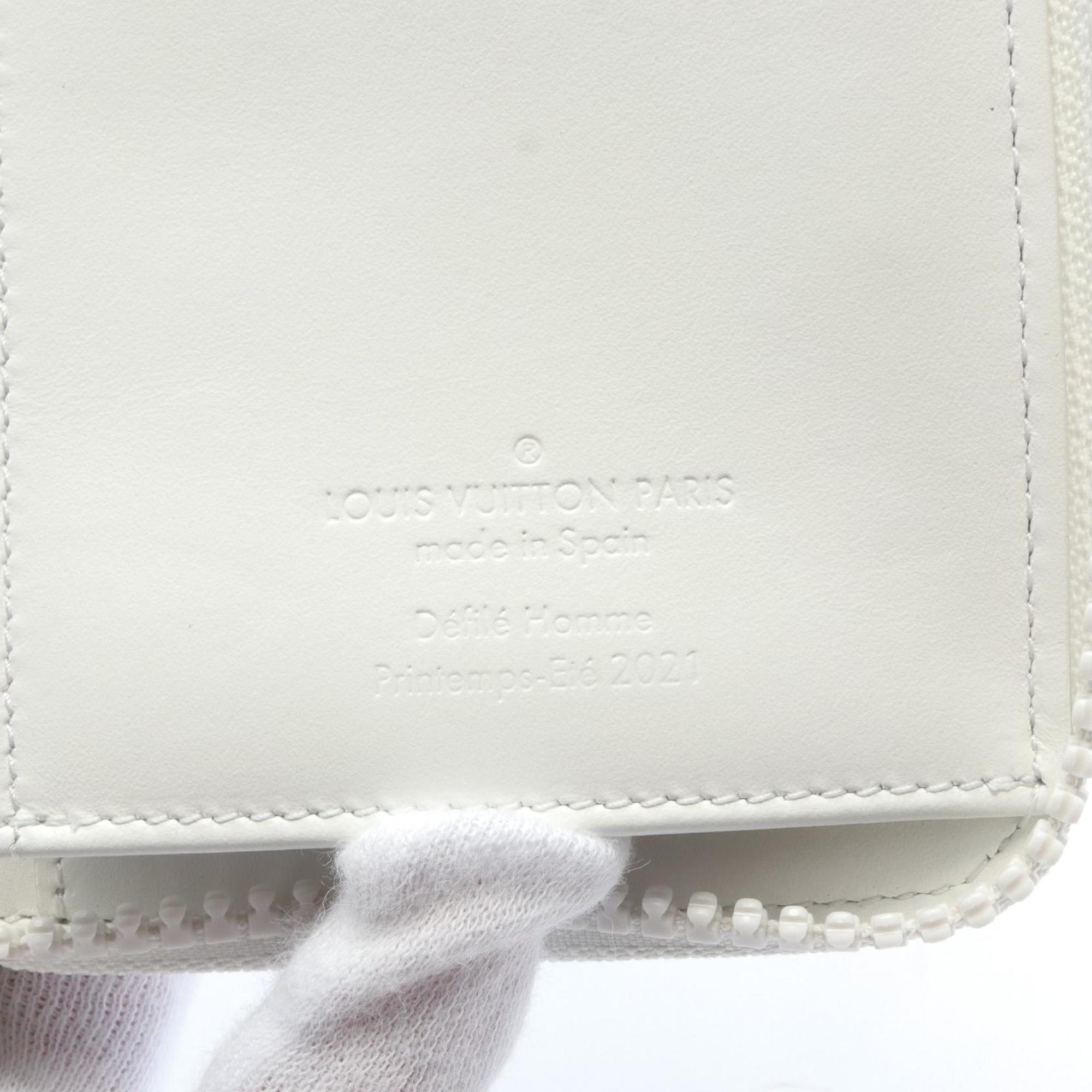 Louis Vuitton LOUIS VUITTON Zippy Wallet Vertical LV Friend Round Long Leather Taurillon Men's Women's White M80337