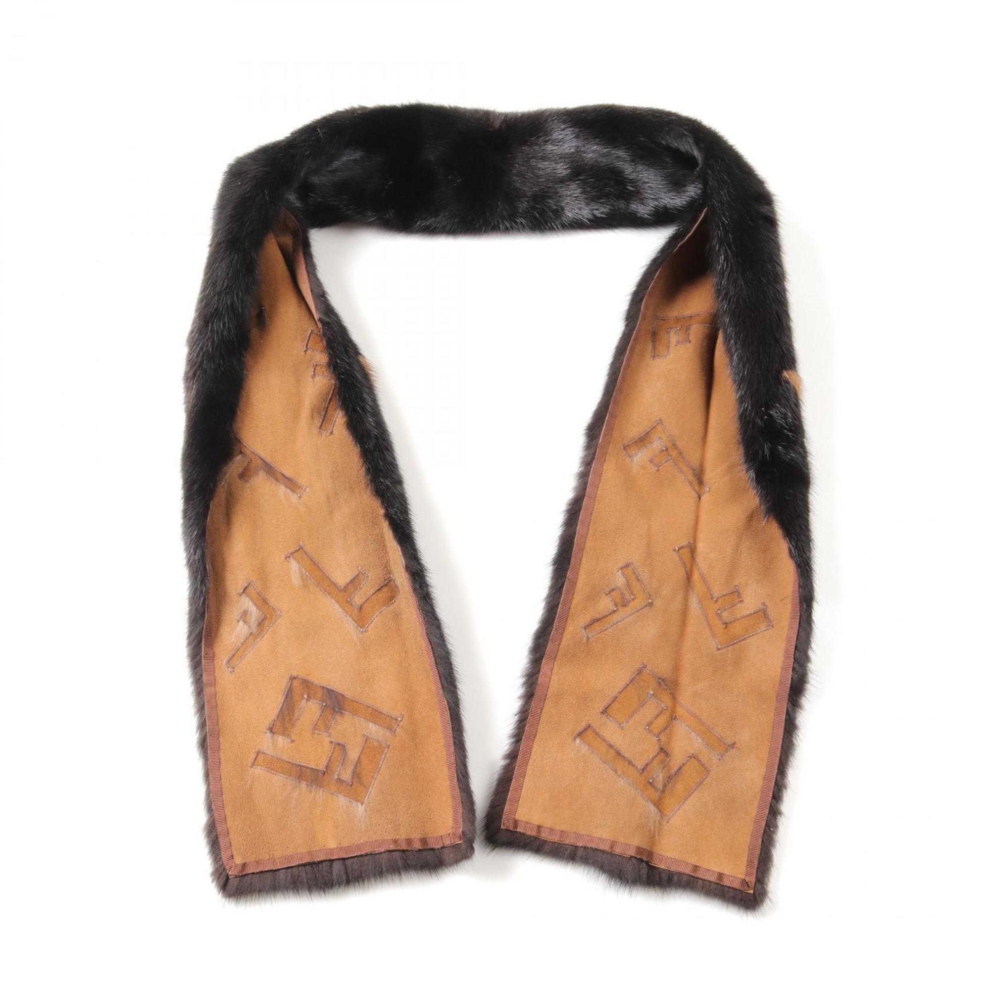 FENDI FF Scarf Clothing Mink Women's Brown