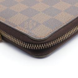 Louis Vuitton LOUIS VUITTON Zippy Wallet Round Long Coated Canvas Damier Men's Women's Brown N60015