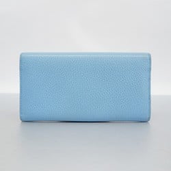 Gucci Long Wallet Interlocking G 449279 Sky Blue Women's