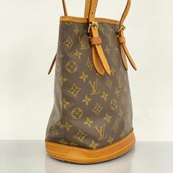 Louis Vuitton Tote Bag Monogram Bucket PM M42238 Brown Ladies