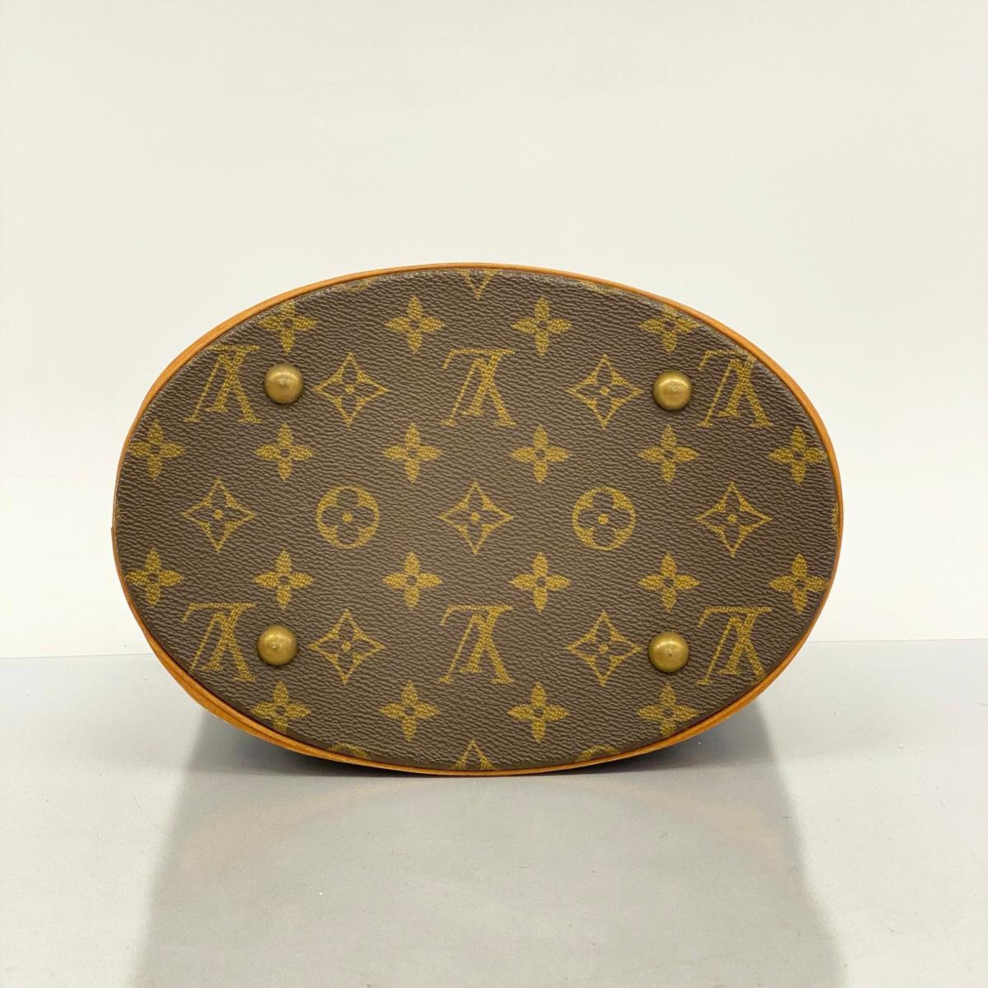 Louis Vuitton Tote Bag Monogram Bucket PM M42238 Brown Ladies